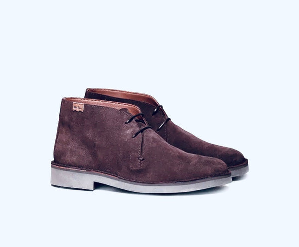Safari ankel støvle i brun ruskind - Connoisseur - cph.dk